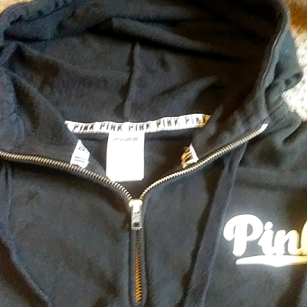 Pink Black Hoodie Sweatshirt